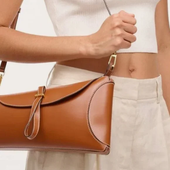 STAUD SOFYA SHOULDER BAG in Tan MSRP$395 Timeless Elegance